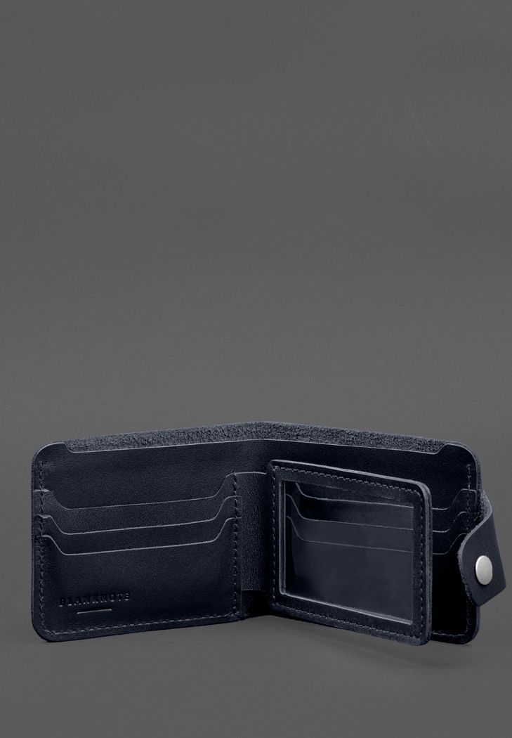 Шкіряне портмоне 9.1 Синій BN-PM-9-1-navy-blue фото