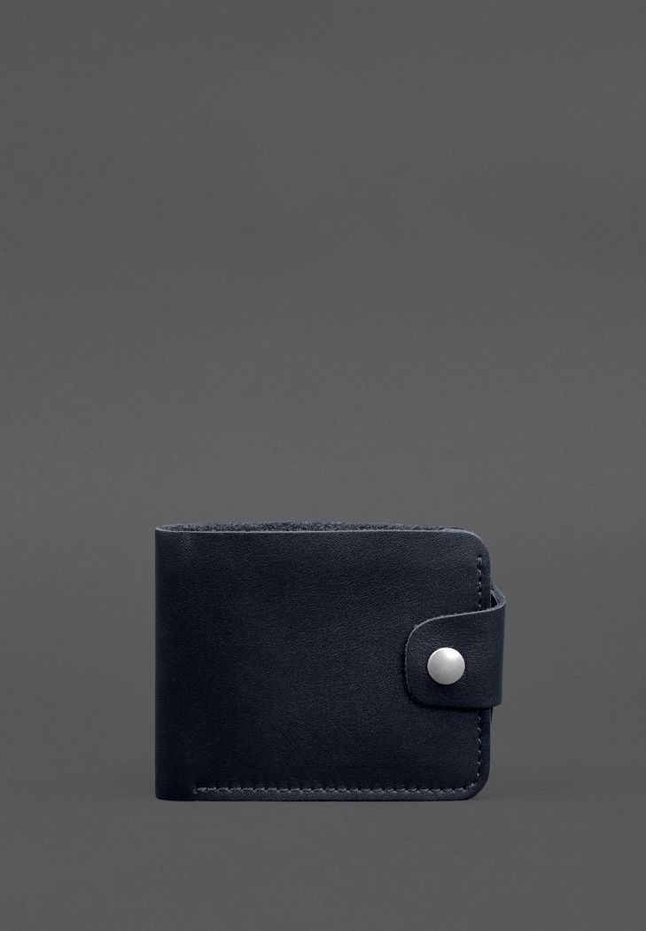 Шкіряне портмоне 9.1 Синій BN-PM-9-1-navy-blue фото