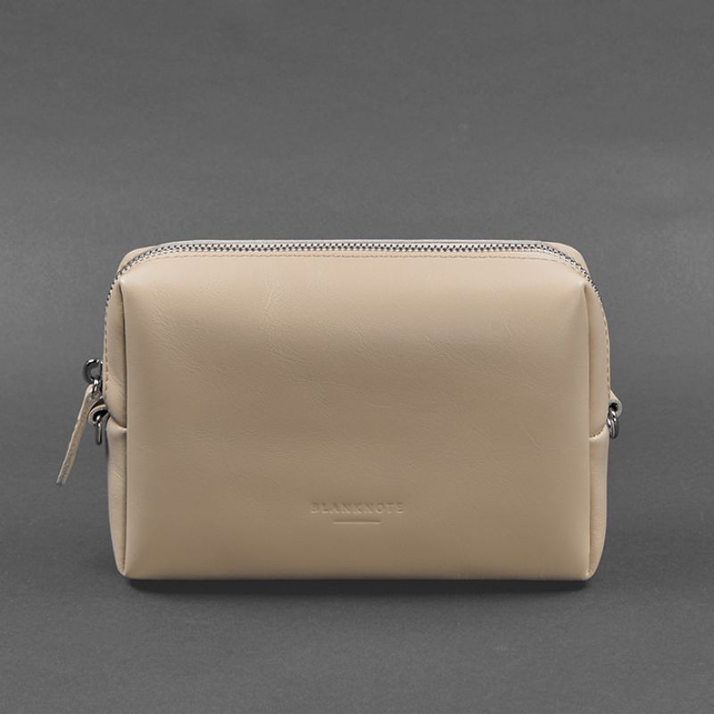 Шкіряна косметичка-несесер 3.0 Світло-бежева BN-CB-3-light-beige фото