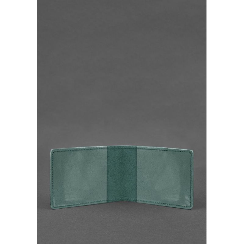 Универсальная кожаная обложка для удостоверения зеленая BN-IDC-3-malachite фото