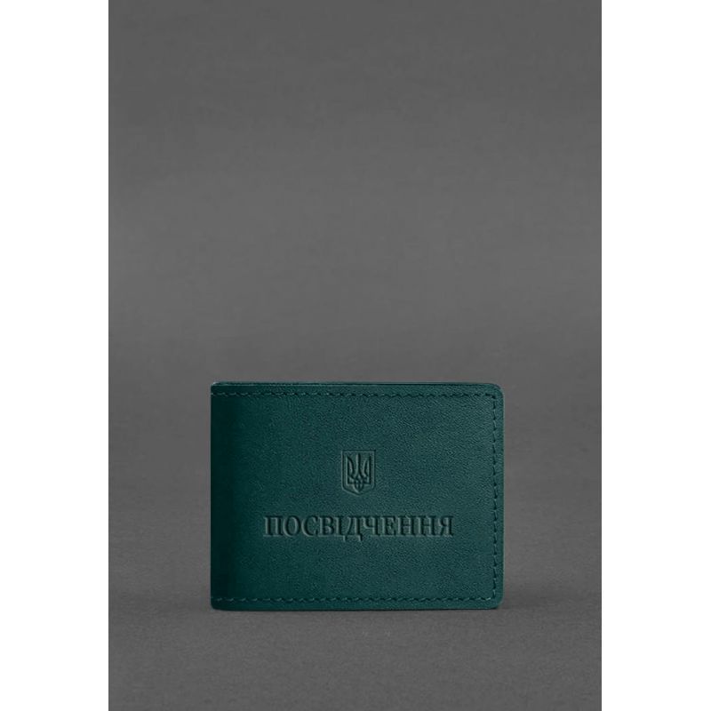 Универсальная кожаная обложка для удостоверения зеленая BN-IDC-3-malachite фото