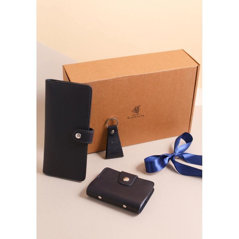 Набір шкіряних аксесуарів Кейптаун BN-set-access-40-navy-blue фото