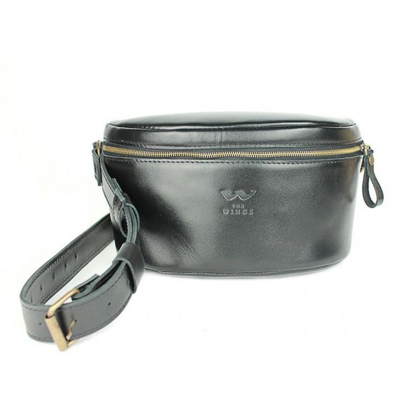 Шкіряна поясна сумка Explorer S чорна TW-Explorer-S-black фото