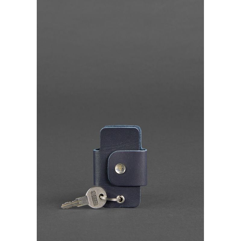 Кожаная ключница смарт-кейс 4.0 темно-синяя BN-KL-4-navy-blue фото
