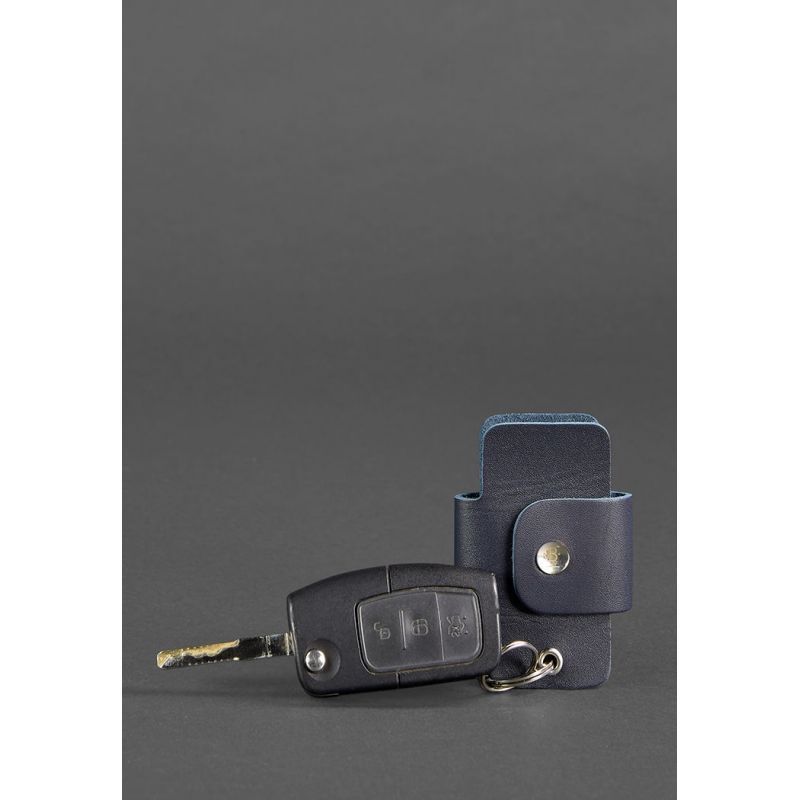 Кожаная ключница смарт-кейс 4.0 темно-синяя BN-KL-4-navy-blue фото