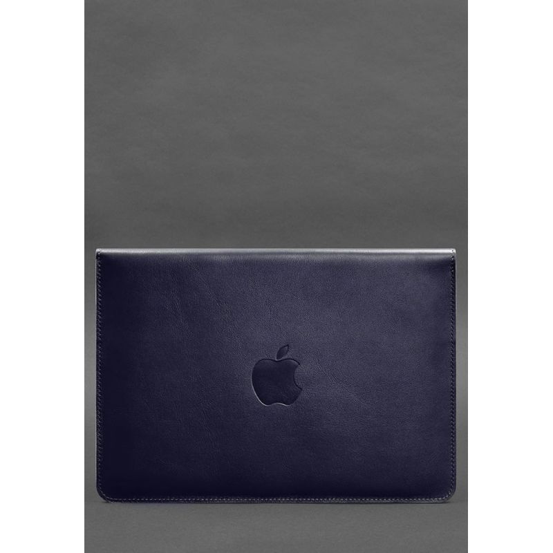 Шкіряний чохол-конверт на магнітах для MacBook 16 дюйм Темно-синій BN-GC-12-navy-blue фото