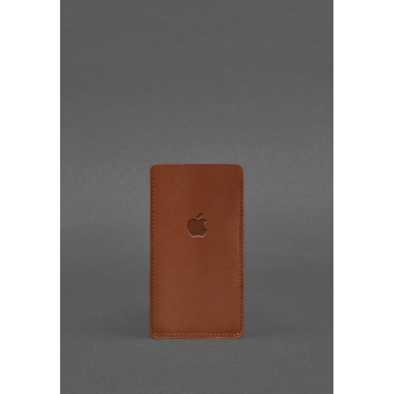 Кожаный чехол для iPhone 12 Светло-коричневый Crazy Horse BN-GC-2-k-kr фото