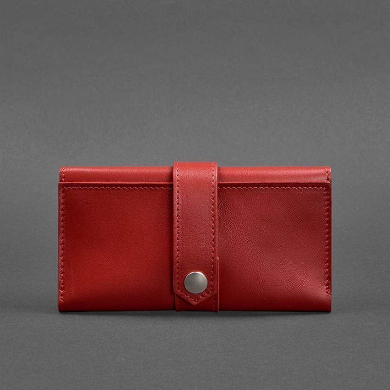 Кожаное женское портмоне 3.0 красное Krast BN-PM-3-red фото