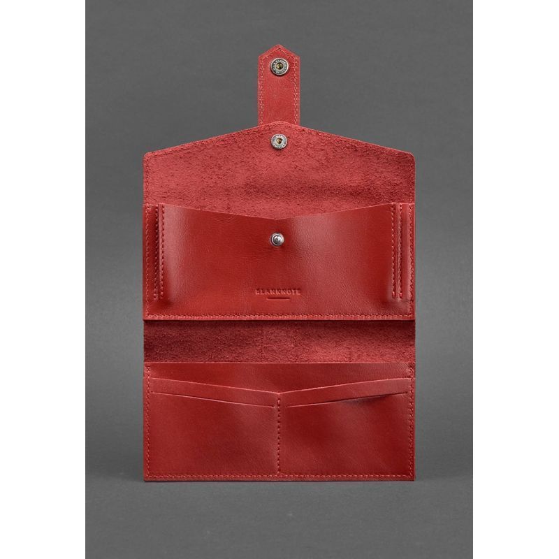 Кожаное женское портмоне 3.0 красное Krast BN-PM-3-red фото