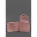 Шкіряне портмоне 4.2 на кнопці рожеве BN-PM-4-2-pink-peach фото 3