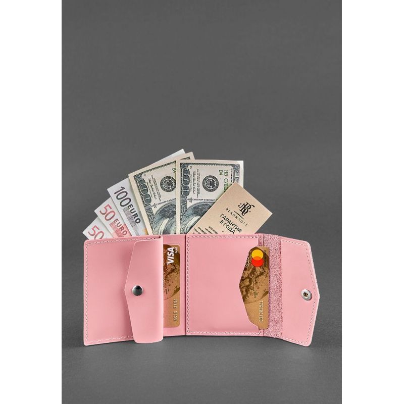 Женский кожаный кошелек 2.1 Розовый BN-W-2-1-pink фото