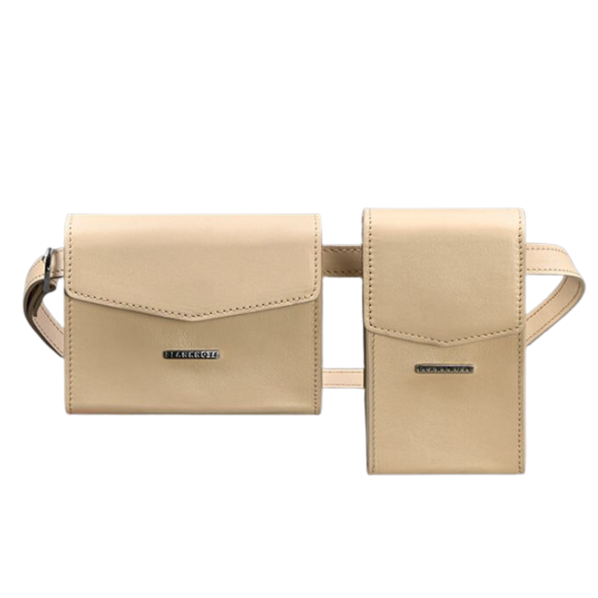 Набір жіночих шкіряних сумок Mini поясна/кроссбоді світло-бежевий BN-BAG-38-light-beige фото