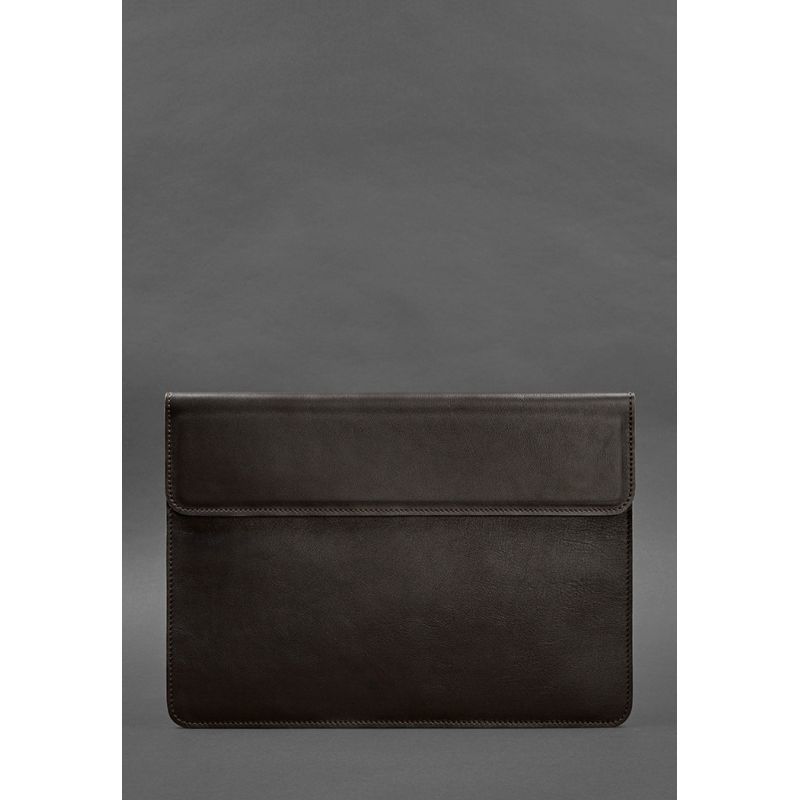 Кожаный чехол-конверт на магнитах для MacBook 14 Темно-коричневый BN-GC-22-choko фото