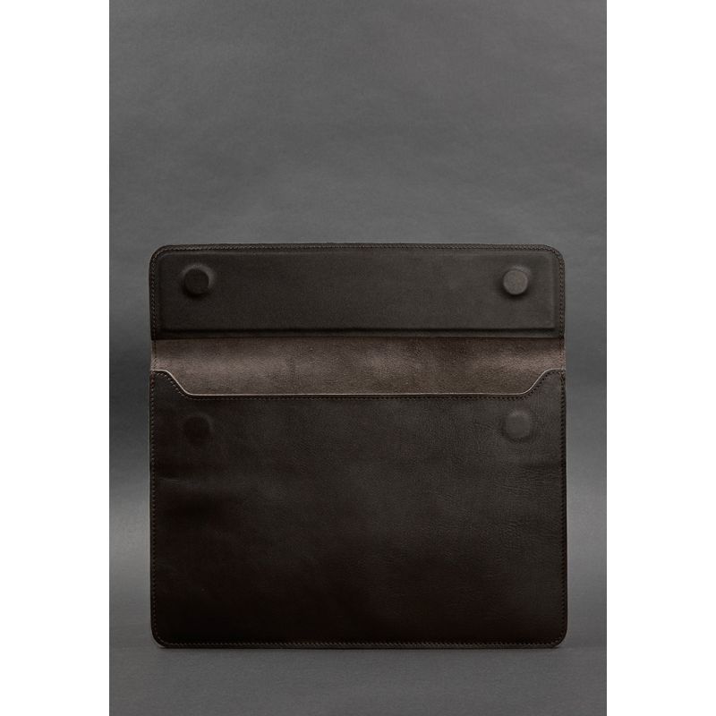 Кожаный чехол-конверт на магнитах для MacBook 14 Темно-коричневый BN-GC-22-choko фото
