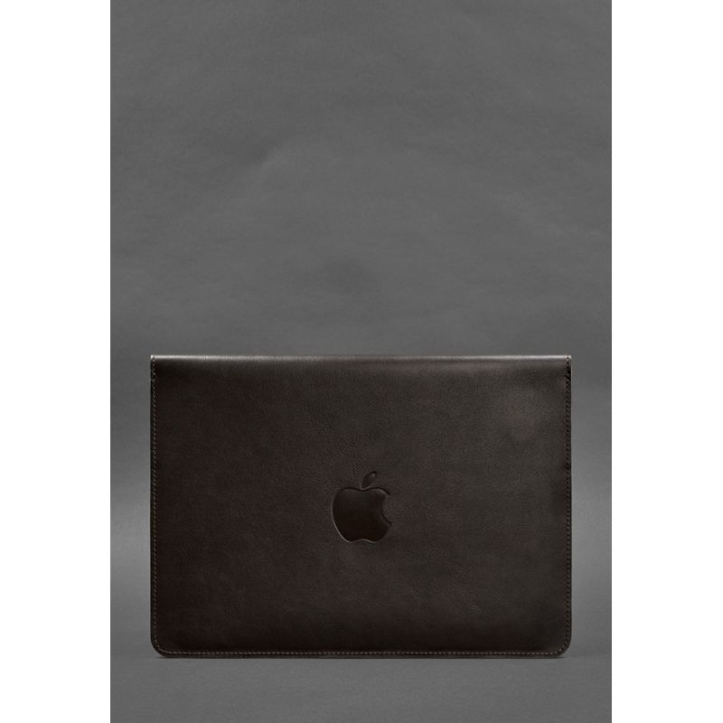 Кожаный чехол-конверт на магнитах для MacBook 14 Темно-коричневый BN-GC-22-choko фото