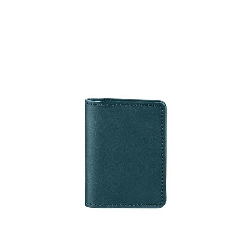 Женский кожаный кард-кейс (визитница) 6.0 зеленый BN-KK-6-malachite фото