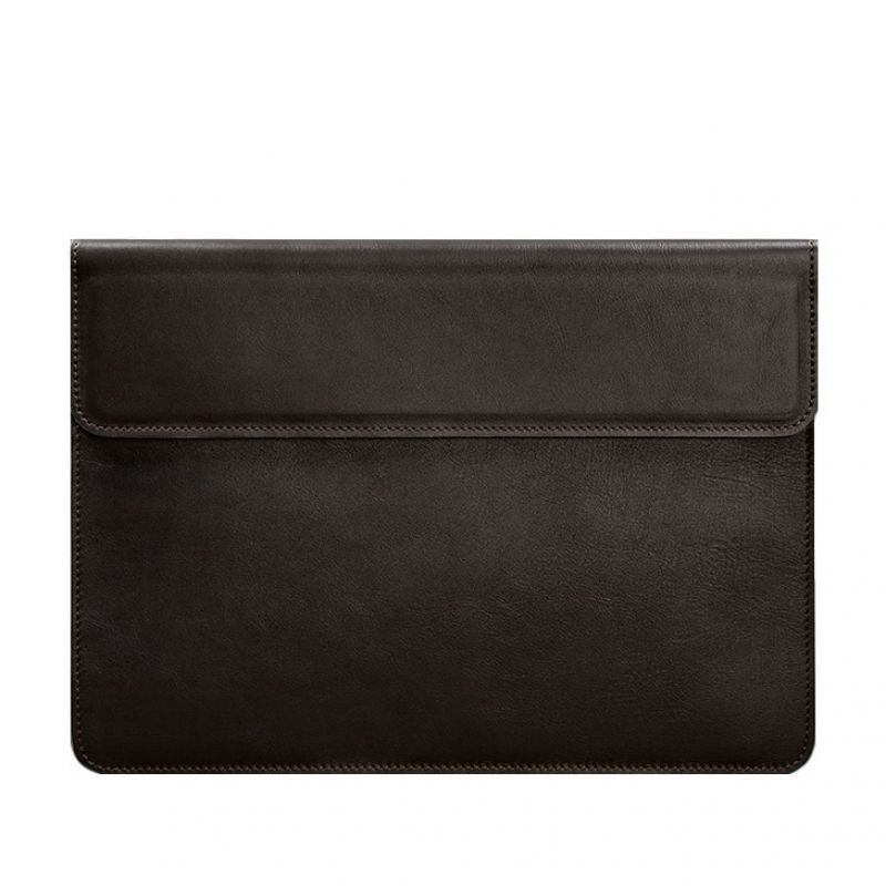 Кожаный чехол-конверт на магнитах для MacBook 14 Темно-коричневый BN-GC-22-choko фото
