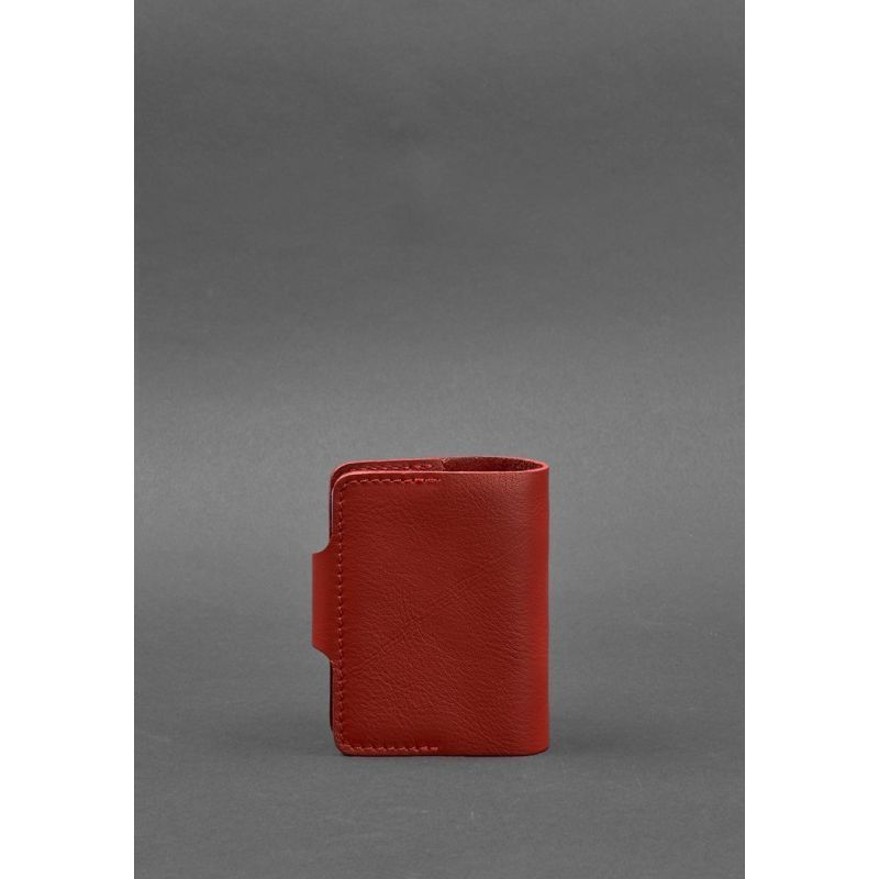 Женский кожаный кард-кейс 7.1 (Книжечка) красный BN-KK-7-1-red фото