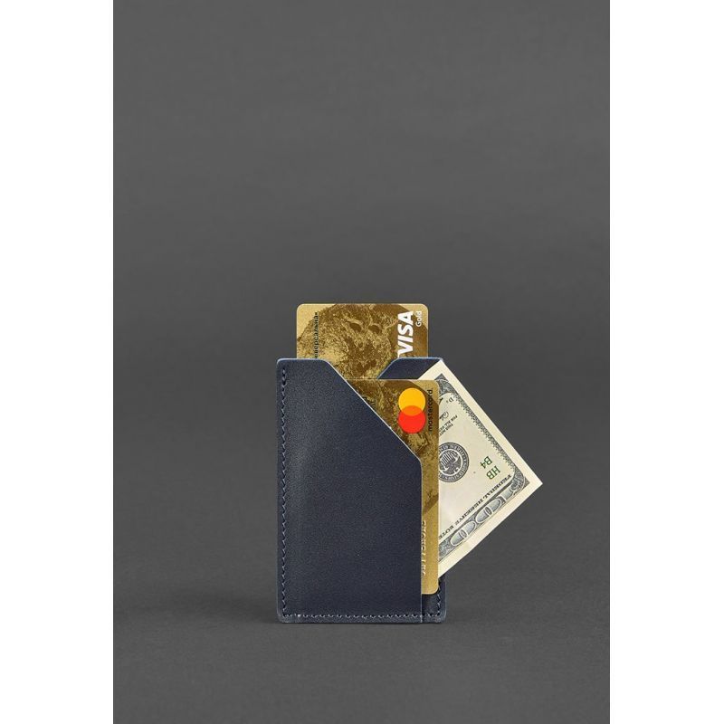 Кожаный кард-кейс 8.0 темно-синий BN-KK-8-navy-blue фото