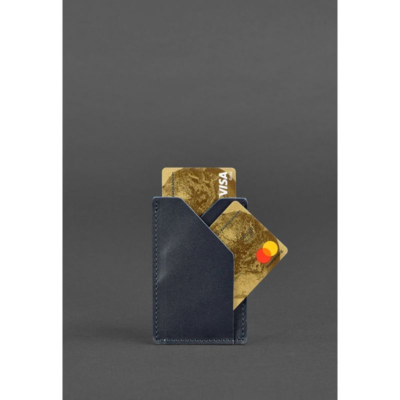 Кожаный кард-кейс 8.0 темно-синий BN-KK-8-navy-blue фото