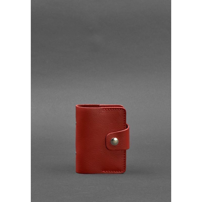 Женский кожаный кард-кейс 7.1 (Книжечка) красный BN-KK-7-1-red фото