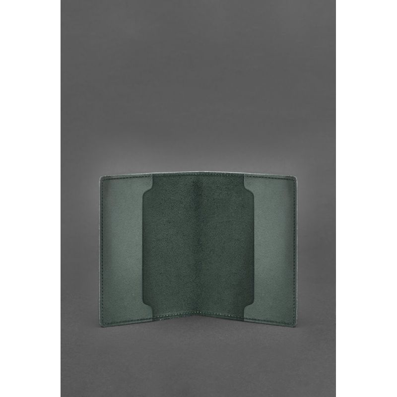 Кожаная обложка для удостоверения офицера 9.0 зеленая BN-OP-9-malachite фото