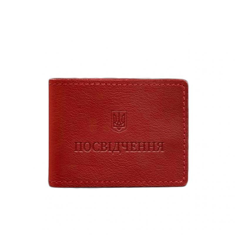 Универсальная кожаная обложка для удостоверения красная BN-IDC-3-red фото