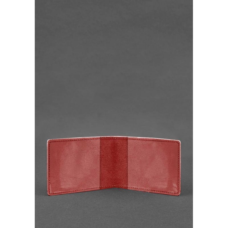 Универсальная кожаная обложка для удостоверения красная BN-IDC-3-red фото