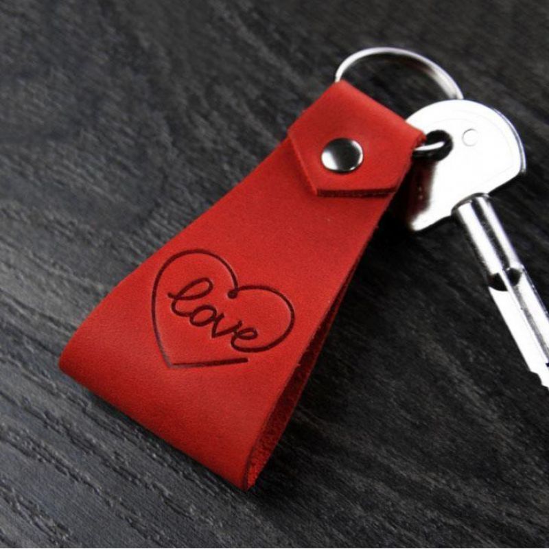Шкіряний брелок Loving heart BN-BK2 фото