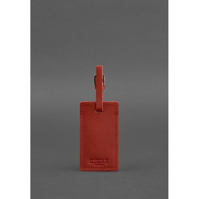 Шкіряна бірка для багажу 3.0 Червона BN-TAG-3-red фото