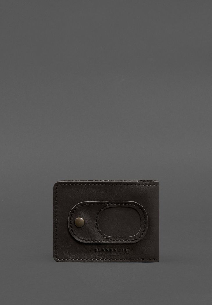 Шкіряна обкладинка для посвідчення учасника бойових дій (УБД) із кишенею для жетону темно-коричнева BN-OP-32-choko фото
