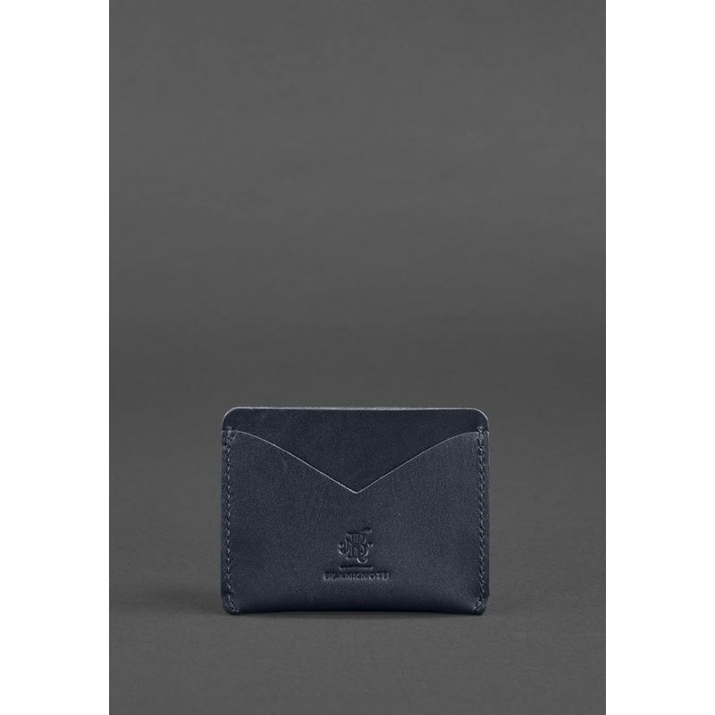 Шкіряна візитниця 5.0 темно-синя BN-KK-5-navy-blue фото