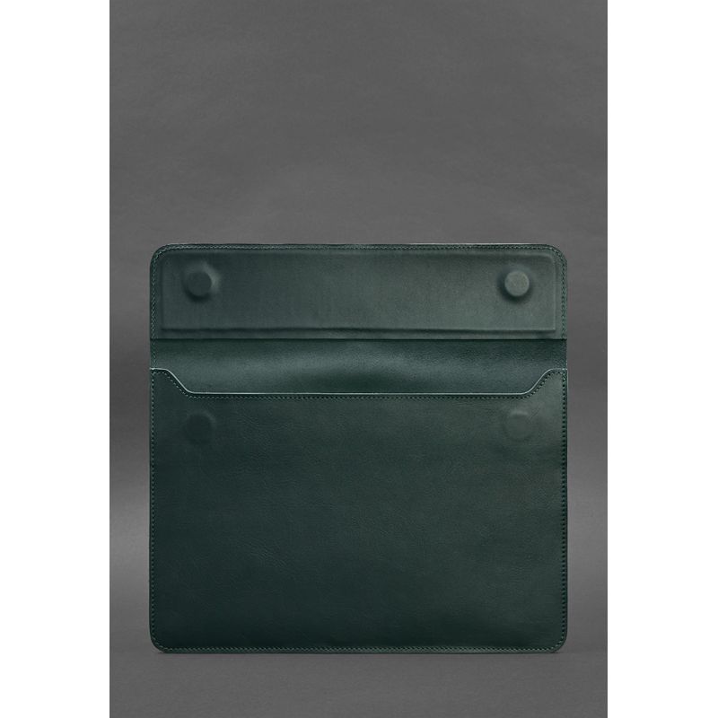 Шкіряний чохол-конверт на магнітах для MacBook 13 Зелений BN-GC-9-malachite фото