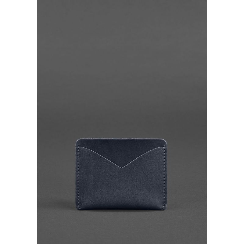 Шкіряна візитниця 5.0 темно-синя BN-KK-5-navy-blue фото