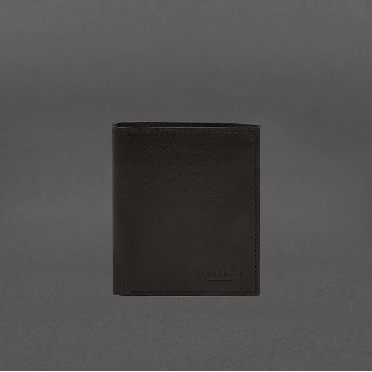 Шкіряне портмоне на кнопці Brut темно-коричневий краст BN-PM-15-choko фото