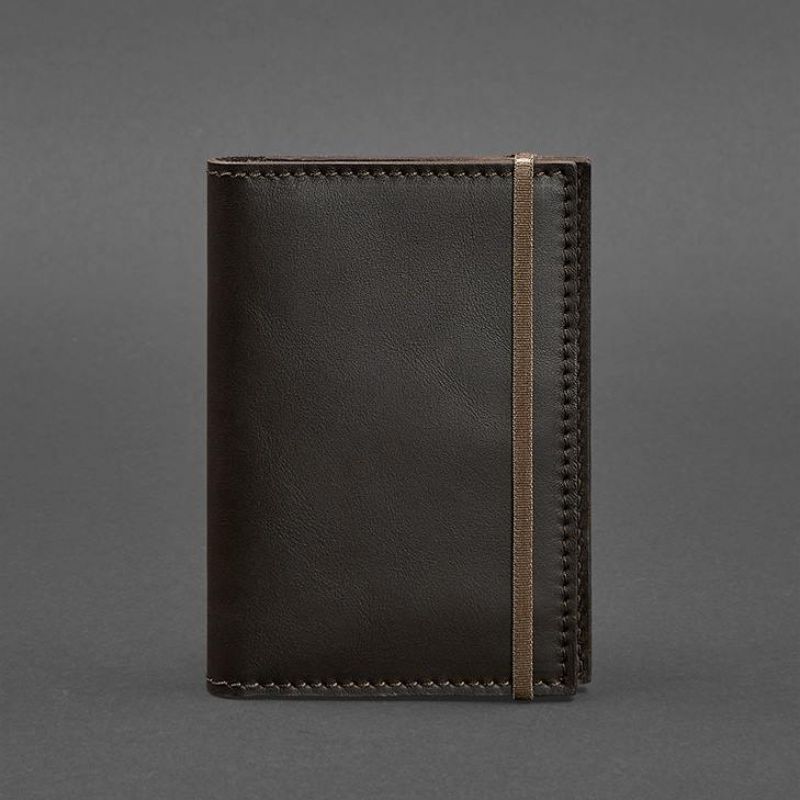 Кожаная обложка для паспорта 2.0 темно-коричневая BN-OP-2-choko фото