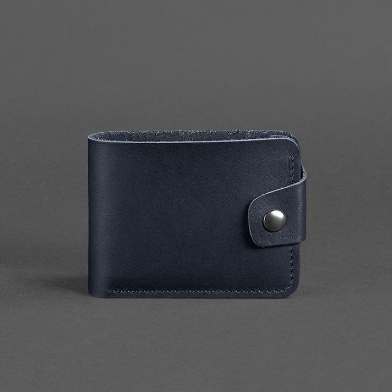 Шкіряне портмоне 4.3 темно-синє BN-PM-4-3-navy-blue фото