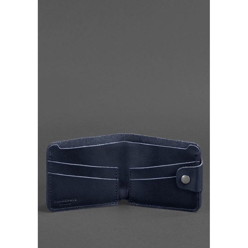 Шкіряне портмоне 4.3 темно-синє BN-PM-4-3-navy-blue фото