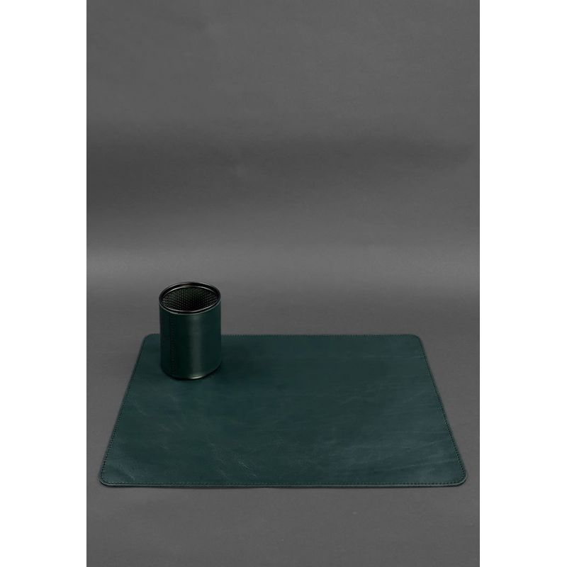 Настільний набір з натуральної шкіри 1.0 зелений BN-set-1-malachite фото