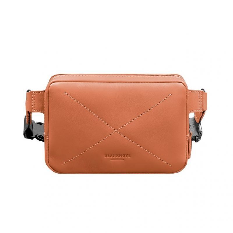 Шкіряна жіноча поясна сумка Dropbag Mini коралова BN-BAG-6-living-coral фото