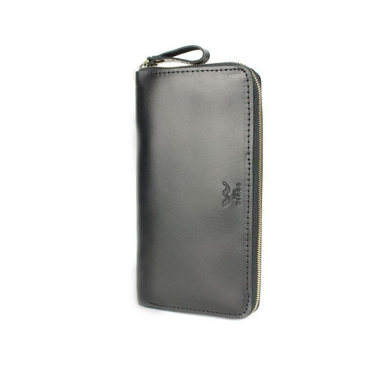 Кожаное портмоне Keeper zip черный TW-Keeper-zip-2-black-ksr фото
