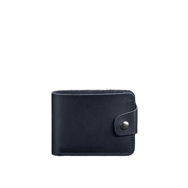 Кожаное портмоне 4.3 темно-синее BN-PM-4-3-navy-blue фото