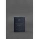 Кожаная обложка для удостоверения офицера 9.0 темно-синяя BN-OP-9-navy-blue фото 5