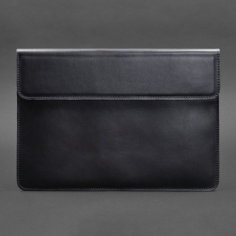 Кожаный чехол-конверт на магнитах для MacBook 13 Темно-синий BN-GC-9-navy-blue фото