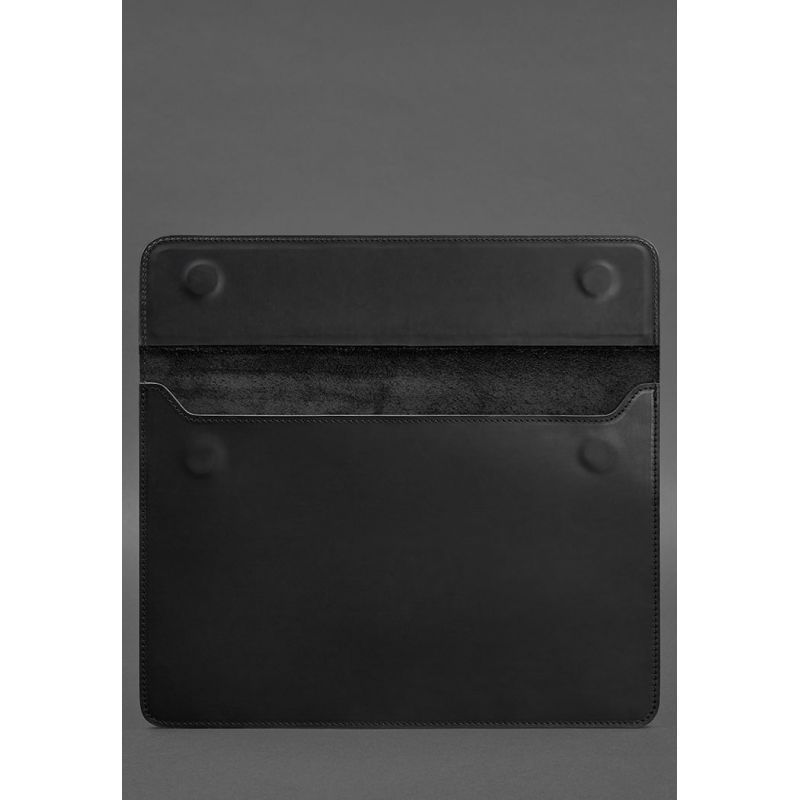 Кожаный чехол-конверт на магнитах для MacBook 16 дюйм Черный Crazy Horse BN-GC-12-g-kr фото