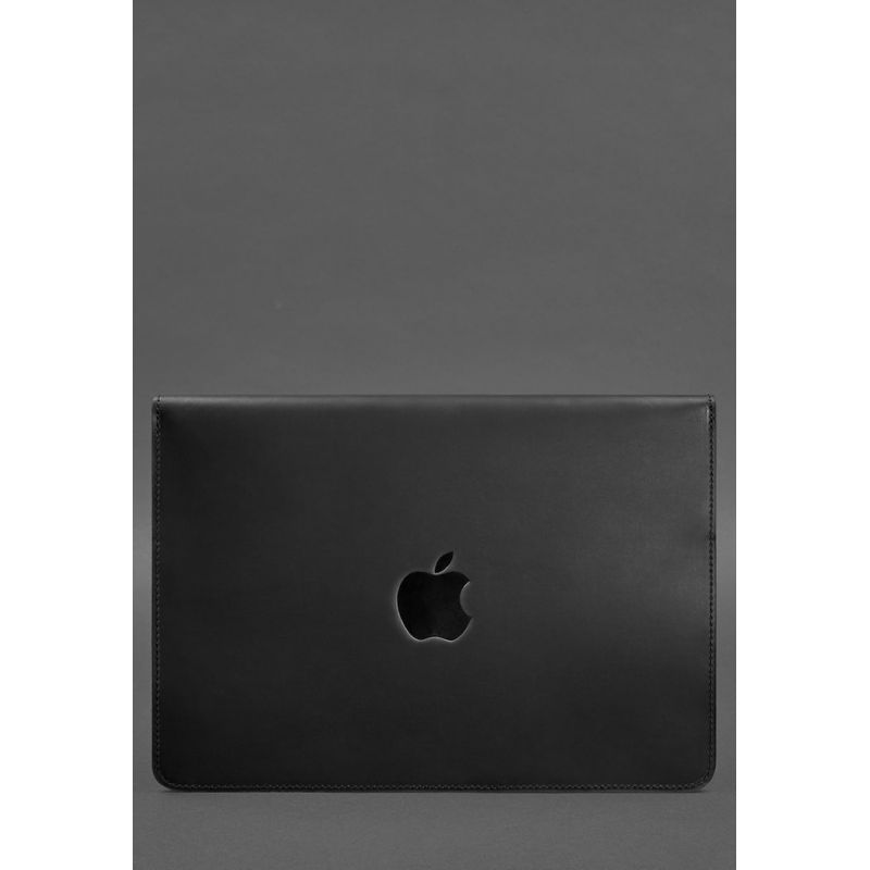 Кожаный чехол-конверт на магнитах для MacBook 16 дюйм Черный Crazy Horse BN-GC-12-g-kr фото