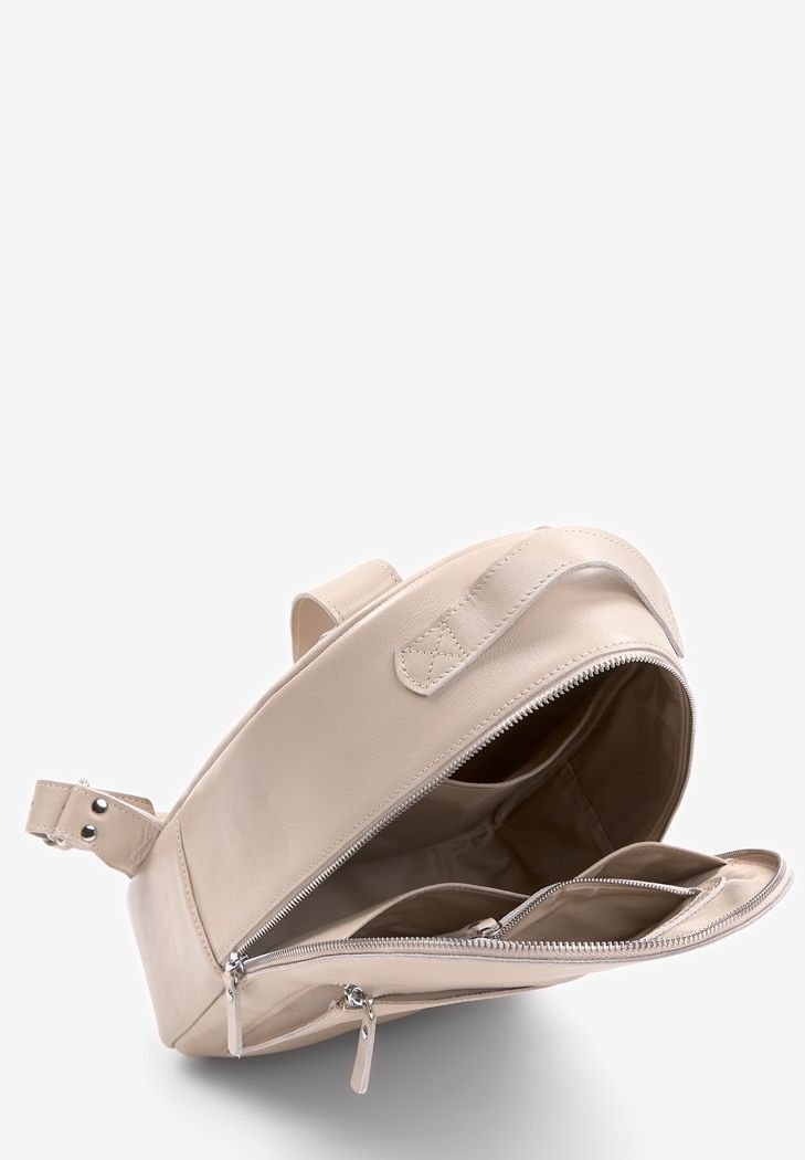 Шкіряний рюкзак Groove M світло-бежевий TW-Groove-M-light-beige фото