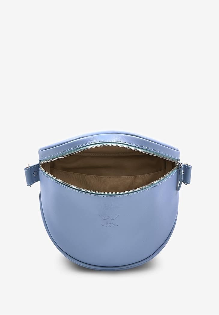Шкіряна сумка поясна-кроссбоді Vacation блакитний краст TW-Vacation-light-blue фото