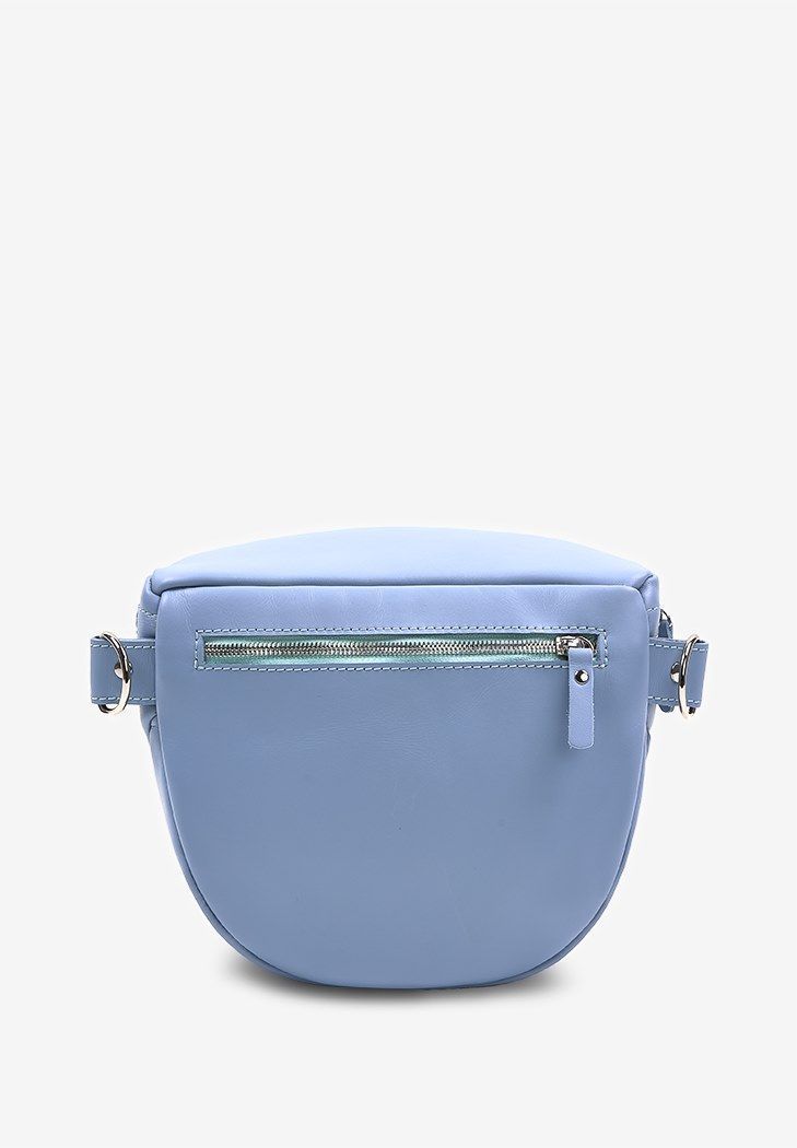 Шкіряна сумка поясна-кроссбоді Vacation блакитний краст TW-Vacation-light-blue фото