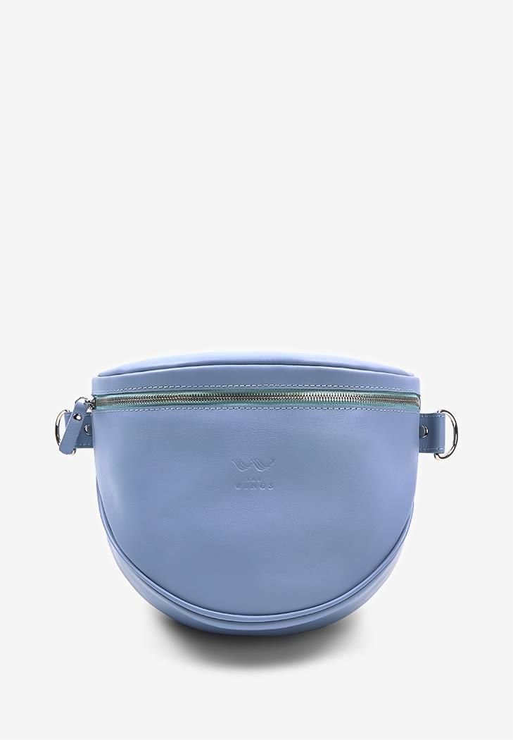 Шкіряна сумка поясна-кроссбоді Vacation блакитний краст TW-Vacation-light-blue фото